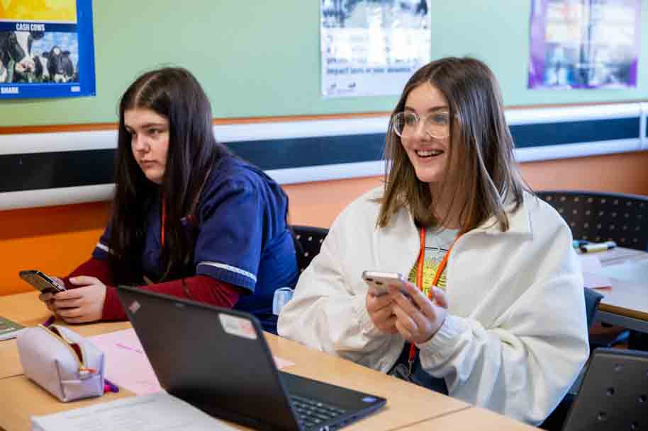 Students on laptop