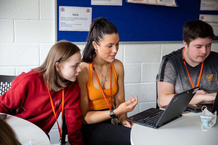Students talking